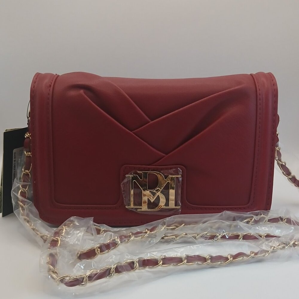 Badgley Mischka Small Pleated Crossbody Bag